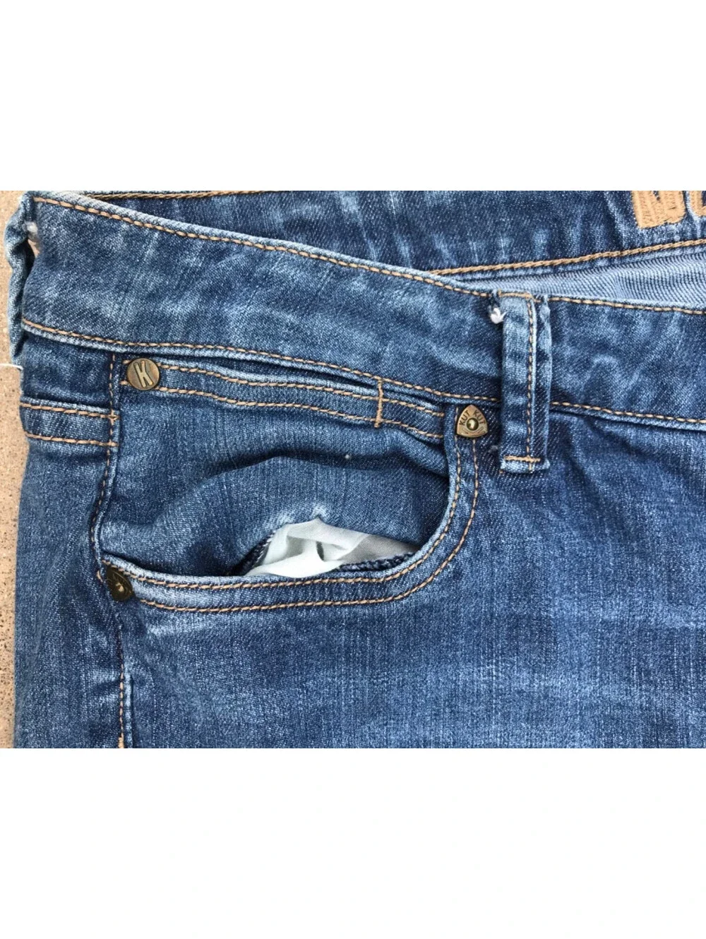 Kut from the Kloth Jeans Womens 14W Blue Katy Boyfriend Dark Wash Denim 36W 29L